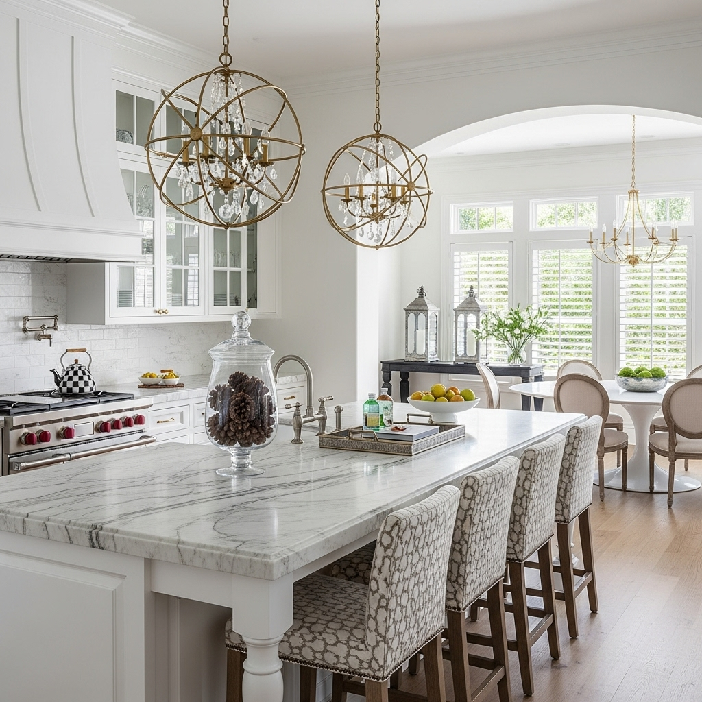Brass French Country Crystal Grand Chandelier