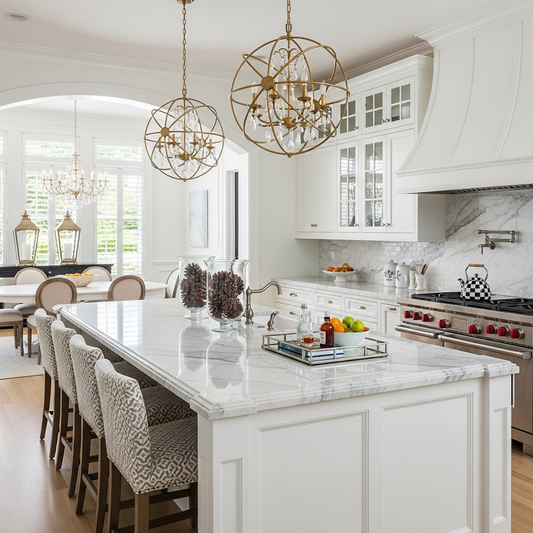 Brass French Country Crystal Grand Chandelier
