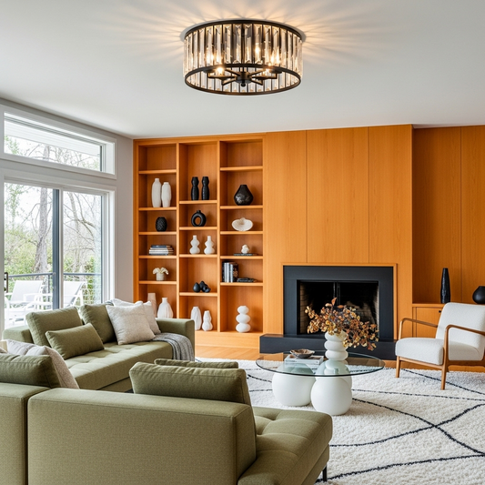 Crystal Drum Recessed Mount Ceiling Lights