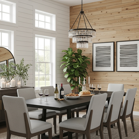 Crystal Cascade Semi-Recessed Ceiling Light