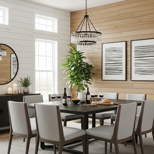 Crystal Cascade Semi-Recessed Ceiling Light