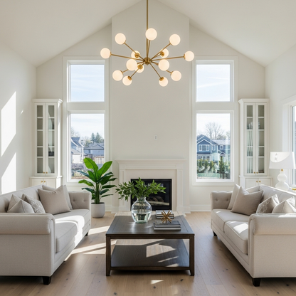 Modern Tiered Sputnik Metal Chandelier