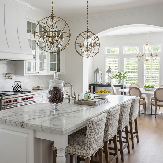 Brass French Country Crystal Grand Chandelier